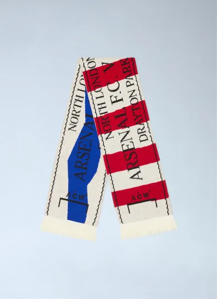 Logo Motif Fringe Scarf