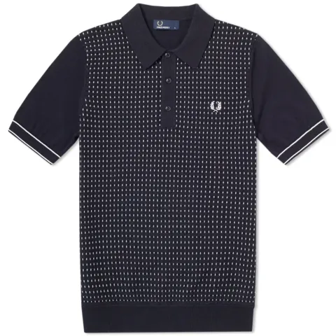 Fred Perry Jacquard Panel Knitted Shirt