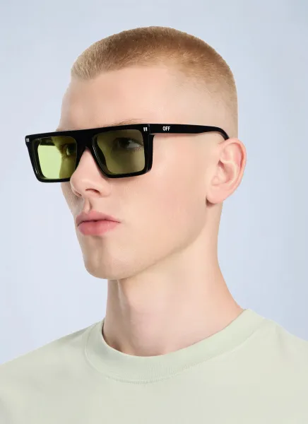 Off-White Bridgeport Green Lens Sunglasses