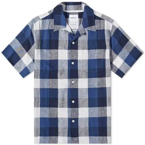 Carsten Cotton Linen Check Vacation Shirt