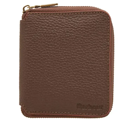 Grain Leather Zip Wallet