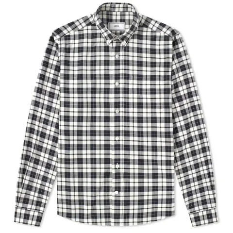 AMI Button Down Check Shirt