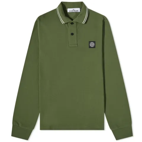Long Sleeve Patch Polo