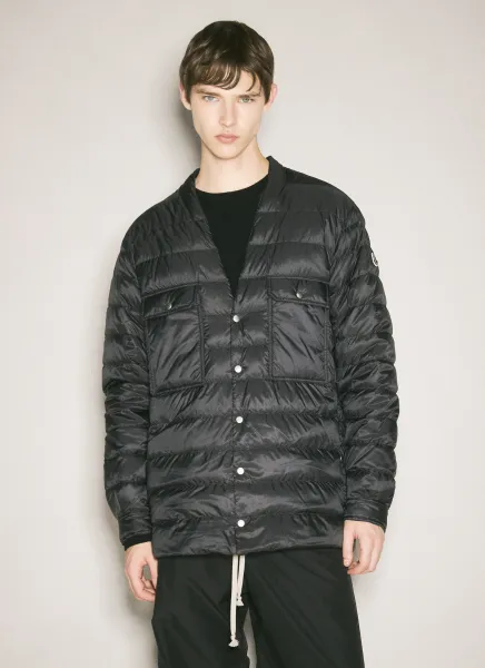Collarless Down Jacket