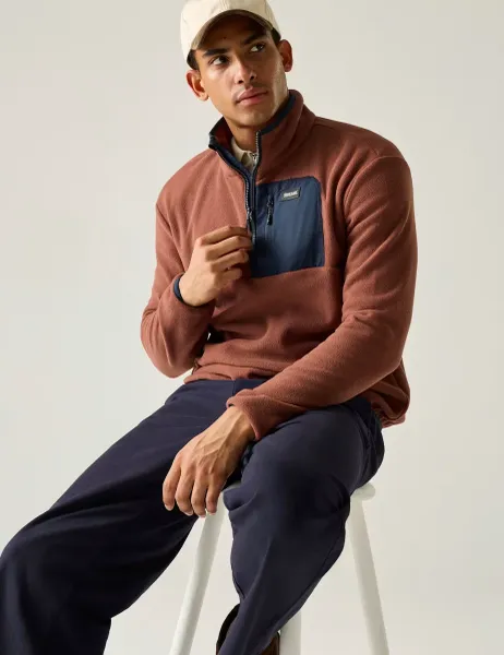 Regatta Frankie Funnel Neck Half Zip Fleece Red