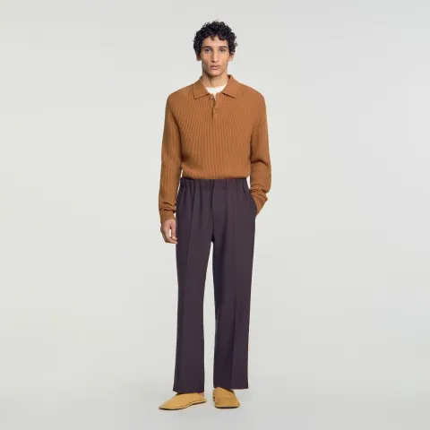 SANDRO Wide-leg trousers
