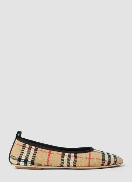 Vintage Check Ballerina Flats