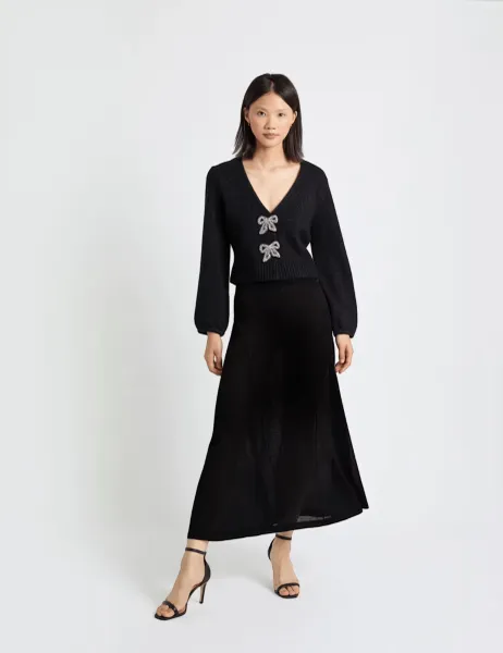 Chinti & Parker Wool Rich Embellished Cardigan with Cashmere