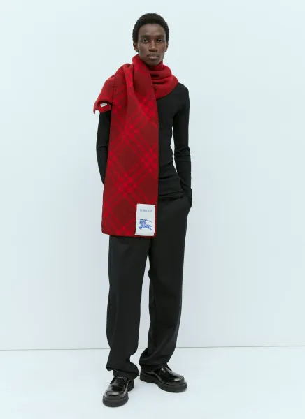 Check Wool Scarf