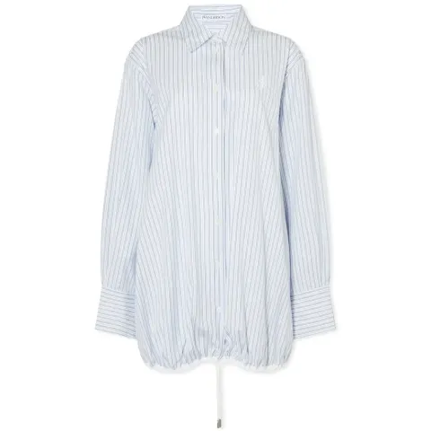 Oversized Drawstring Hem Shirt