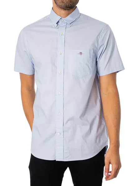 Gant Regular Poplin Short Sleeved Shirt