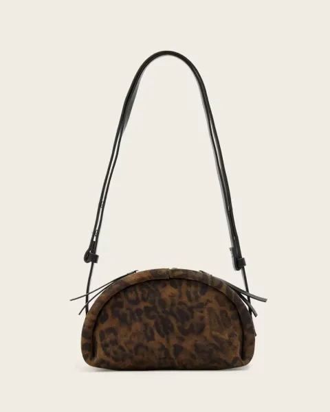 Rosalie Leopard Leather Crossbody Bag