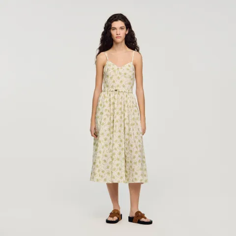 Floral maxi dress with straps