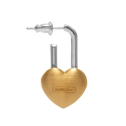 Small Heart Padlock Earring
