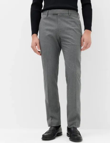 Marks & Spencer Slim Fit Pin Stripe Suit Trousers Dark Grey