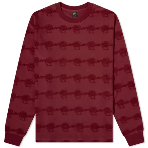Running Head Textured Stripe Long Sleeve T-Shirt