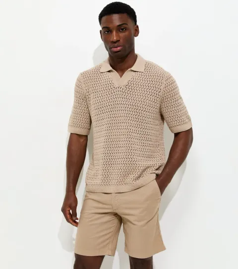 Men's Regular Light Brown Cotton Rich Drawstring Shorts