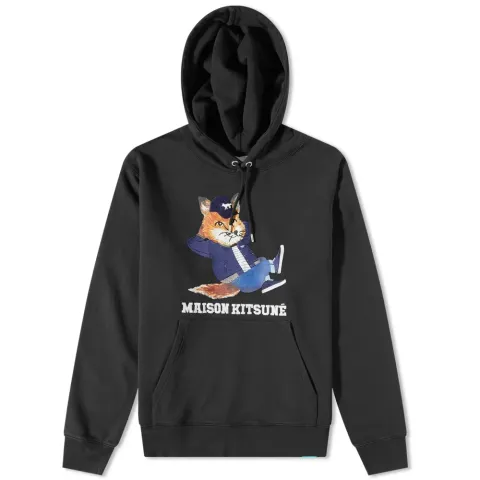 Dressed Fox Print Relaxed Hoodie