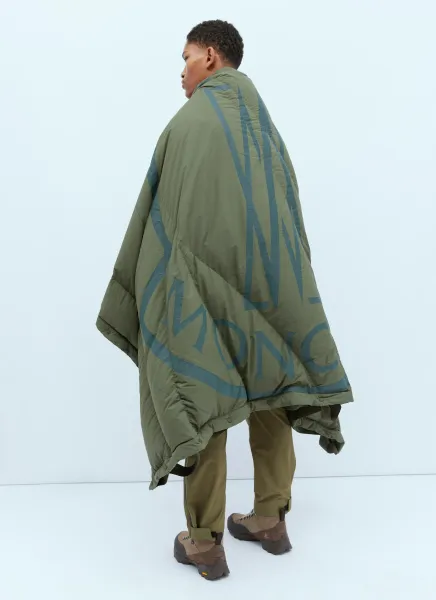 Quilted Logo Print Blanket
