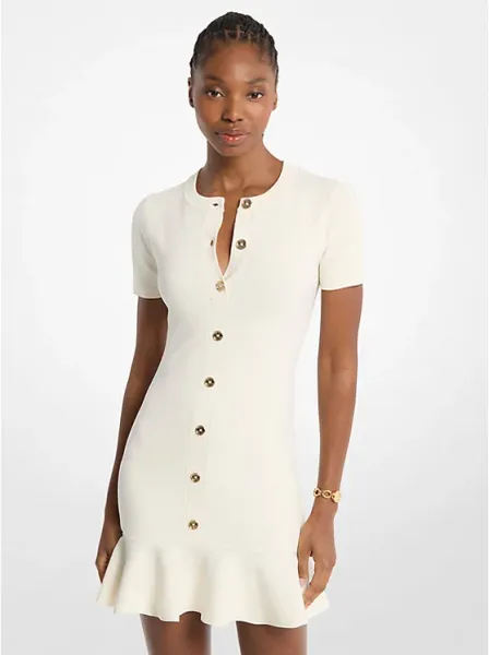 Knit Button-Up Dress