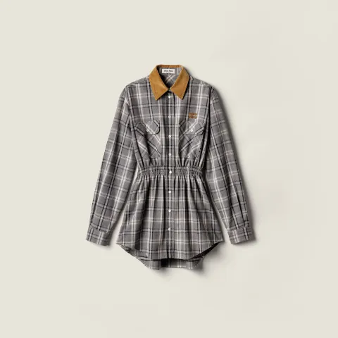 Flannel mini-dress