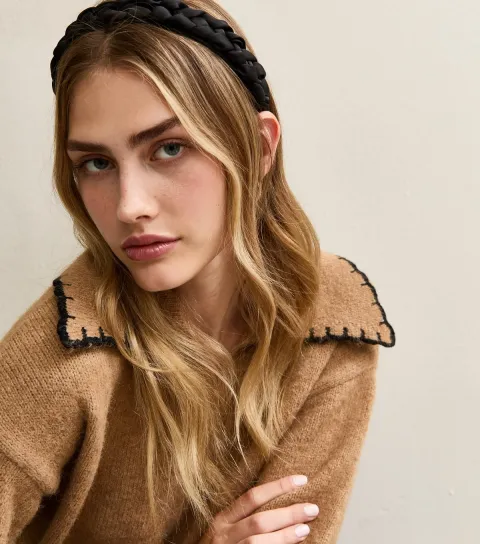 Black Plaited Headband