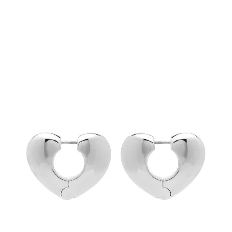 Bubble Heart Hoop Earrings