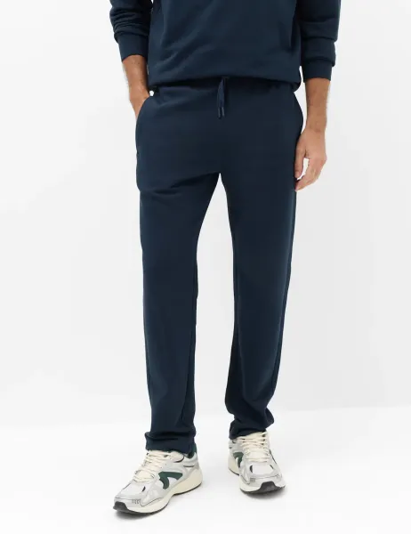 Marks & Spencer Cotton Rich Straight Leg Joggers Navy