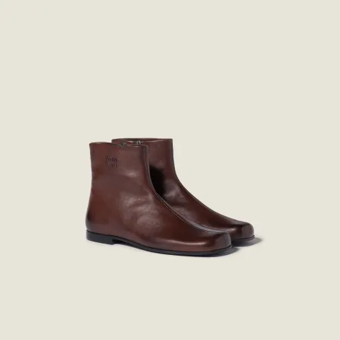 Leather booties
