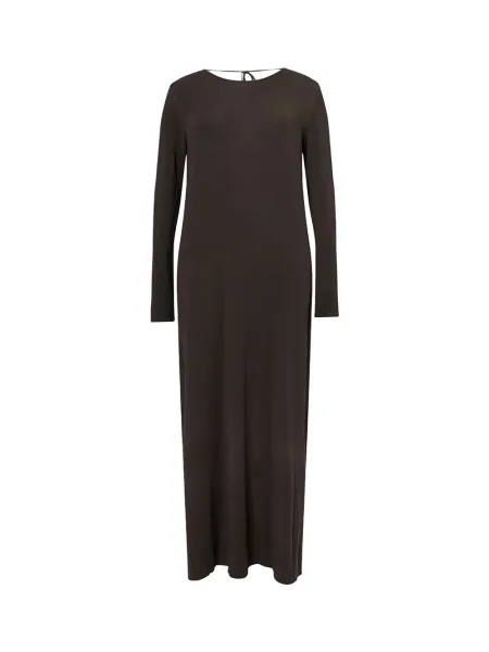 long-sleeve maxi dress Brown
