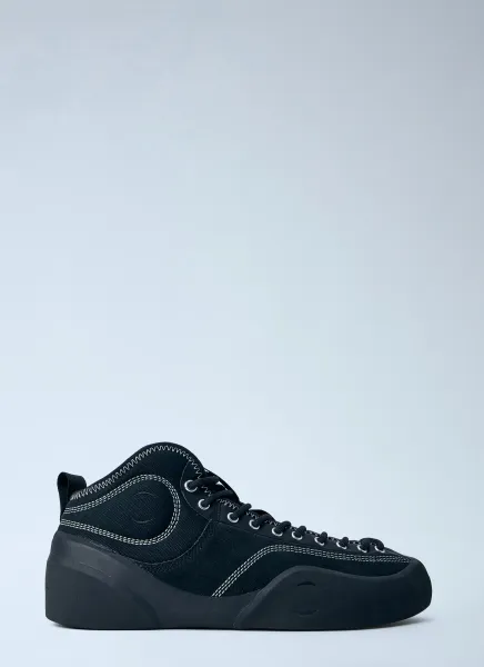 High-Top Sneakers with Contrast Stitching
