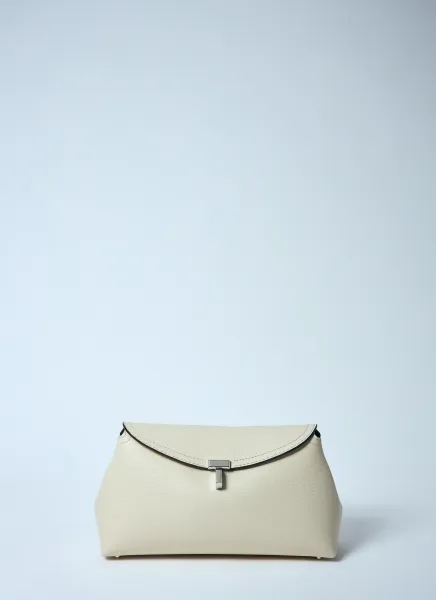 T-Lock Leather Clutch