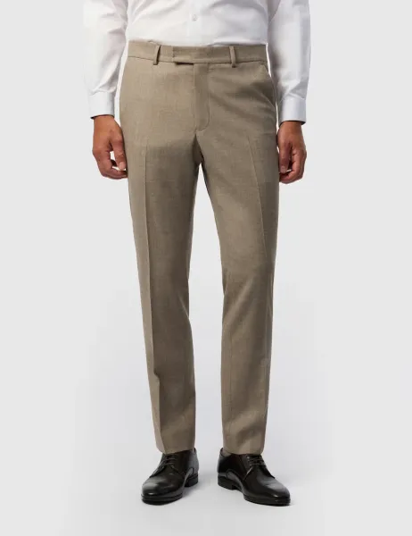 Ted Baker Tailored Fit Wool Rich Stretch Suit Trousers Beige