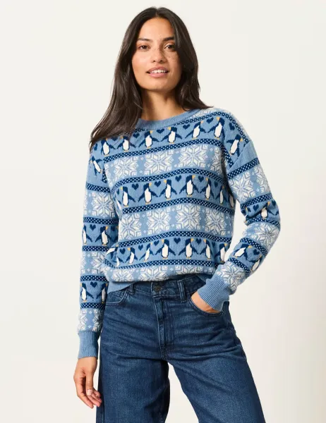 FatFace Fair Isle Crew Neck Jumper
