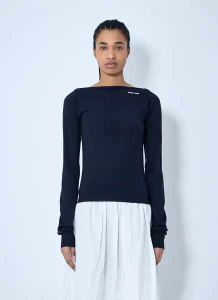 Logo Motif Wool Sweater