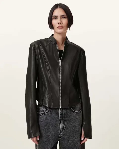Sadler Slim Fit Leather Jacket