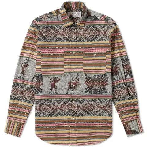 Santiago Shirt by Gitman Alpaca Print Shirt