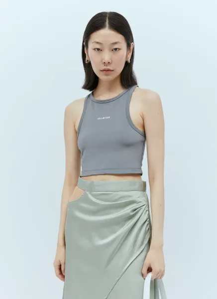 Cropped Racer Tank Top