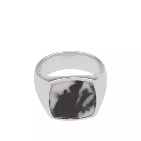 Cushion Zebra Marble Ring