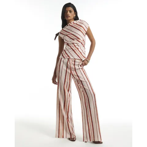River Island Stripe Wide Leg Trousers