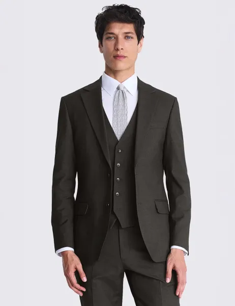 Moss Tailored Fit Stretch Suit Jacket Charcoal