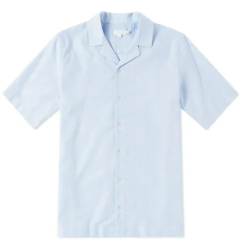 Cotton Camp Collar Short Sleeve Shirt