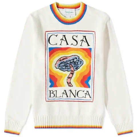 Mind Vibrations Intarsia Crew Knit