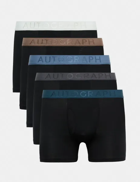 Autograph 5 Pack Supersoft Hipsters Black Mix