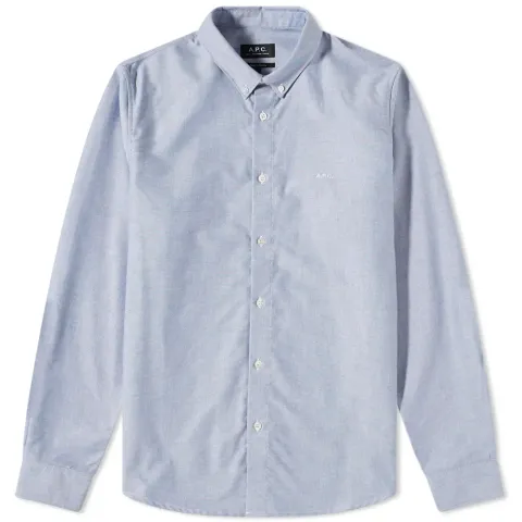 A.P.C Greg Logo Button Down Oxford Shirt