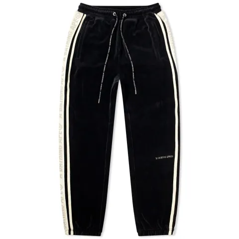 Metal Logo Pin Velour Pants