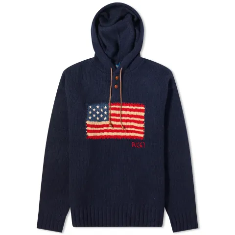 Flag Knitted Hoodie