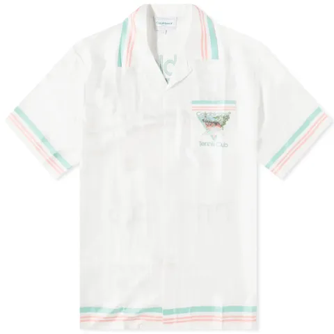 Tennis Club Short Sleeve Silk Shirt