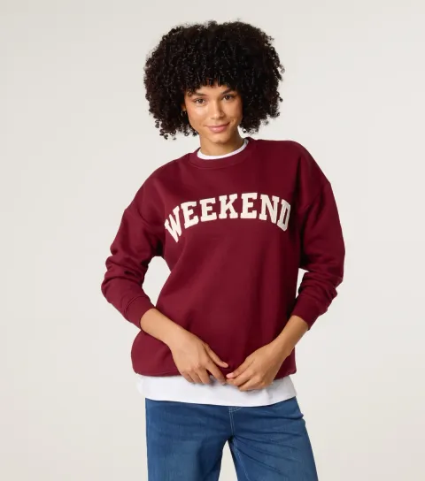 Women's Dark Burgundy Weekend Sweatshirt