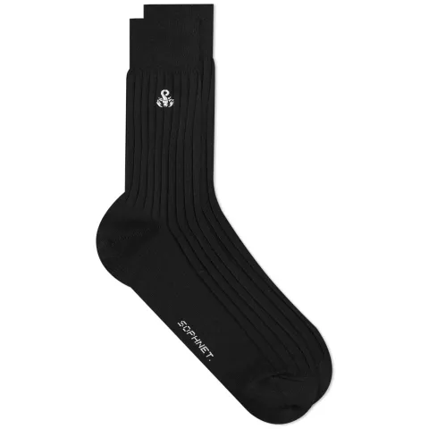 SOPHNET. Logo Ribbed Sock